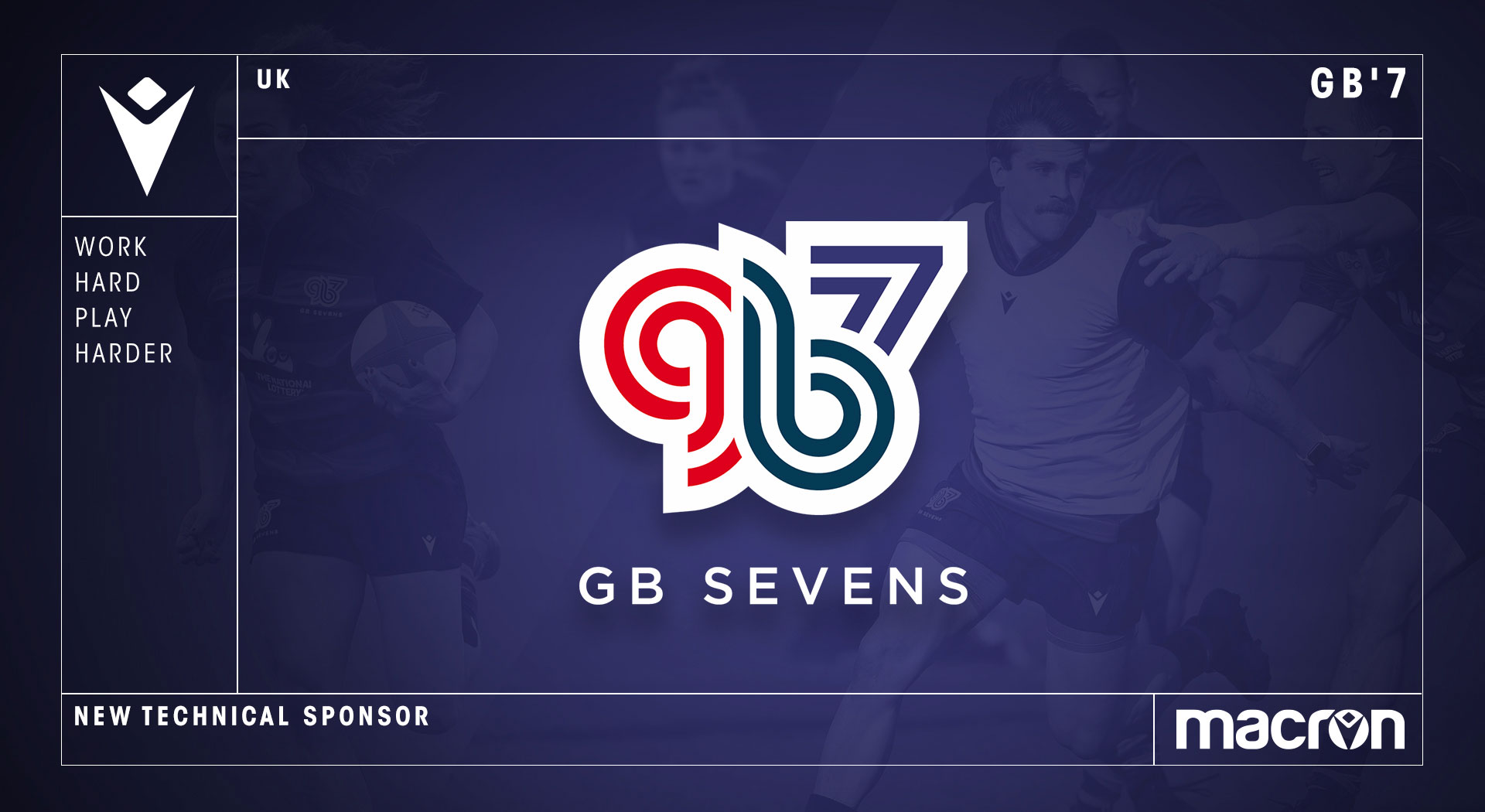 THE MACRON HERO APPEARS ON THE GB RUGBY SEVENS SHIRTS IN THE HSBC WORLD RUGBY SEVENS SERIES 2021